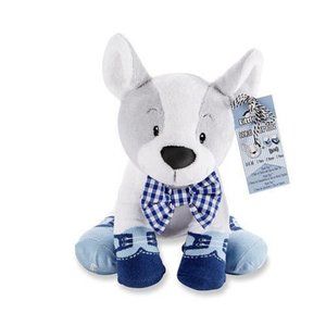 Oscar Plush Dog Baby Socks Gift Set Preppy Bowtie